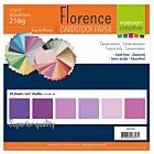 Florence cardstock 216g 12x12" x24 multipack paars