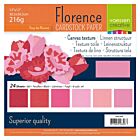 Florence cardstock 216g 12x12" x24 multipack roze