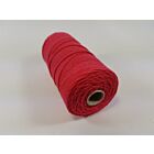 Katoen MacramÃ© touw spoel nr 16  +/- 1,5mm 100grs - rood +/- 110mtr