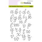 CraftEmotions clearstamps A6 - handletter - alfabet kl.letters (open) CK 