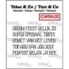 Crealies Clearstamp Tekst&Zo woord strips Droom (NL) 4mm 