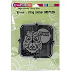 Stampendous Halloween Cling Rubber Stamp, Harves Owl