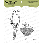 Lesia Zgharda Design Stamp set "Mother-bird with nest"