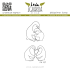 Lesia Zgharda Design Stamp Set "Contour penguins small"