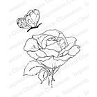 Impression Obsession Cling mounting stamp Rose & Butterfly