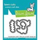 Lawn Fawn custom craft dies i like you (a lotl) lawn cuts