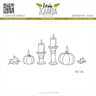 Lesia Zgharda Design Stamp Set Pumpkin, Candles and Leaves