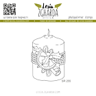  Lesia Zgharda Design photopolymer Stamp Christmas candle SR255 