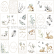 Alexandra Renke Design paper 'Card sheet bleu spring time'