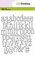 CraftEmotions Die - alfabet typewriter kleine letters Card 10